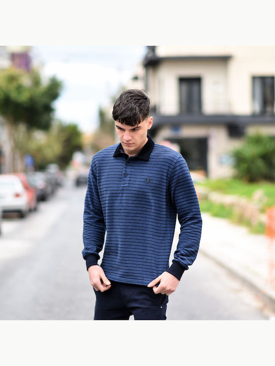 Polo Long Sleeve Blouse Blue