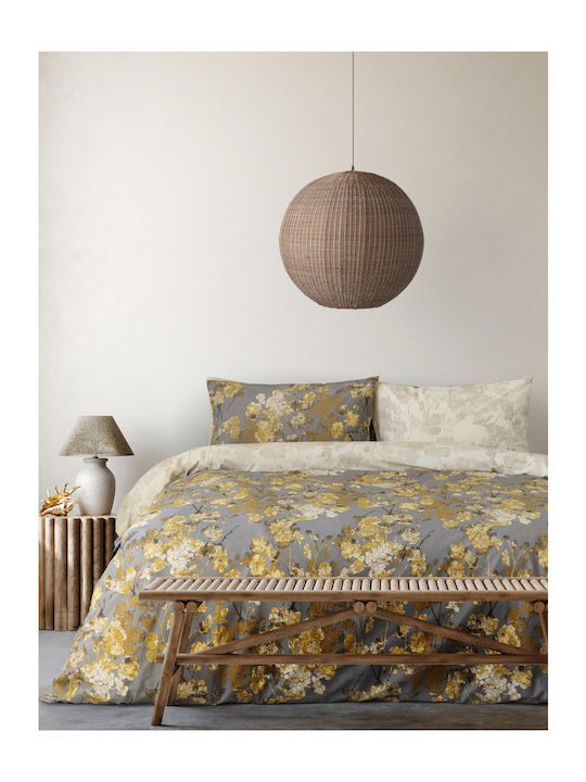 Kocoon Duvet Cover Set Cotton Queen with 2 Pillowcases 225x245 Lafelia Gold