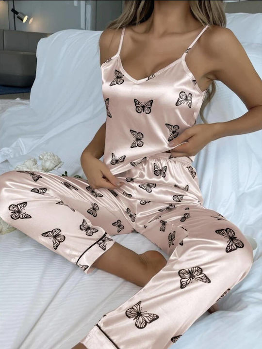 Woman's Fashion Χειμερινό Γυναικείο Σετ Πιτζάμας Ροζ