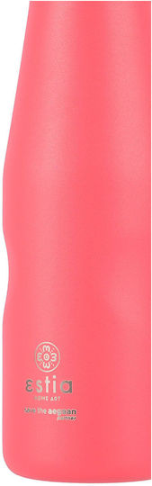 Estia Travel Flask Save the Aegean Flasche Thermosflasche Rostfreier Stahl BPA Frei 500ml Fusion Coral