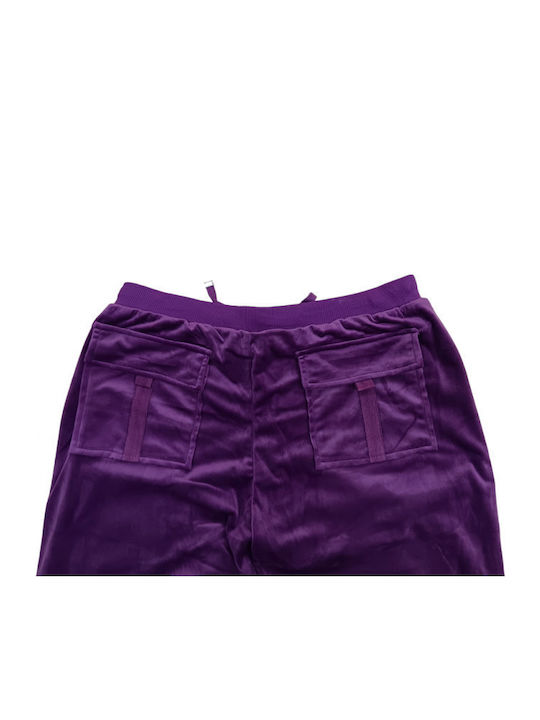 Lydia Creations Winter Women's Pyjama Set Velvet Purple