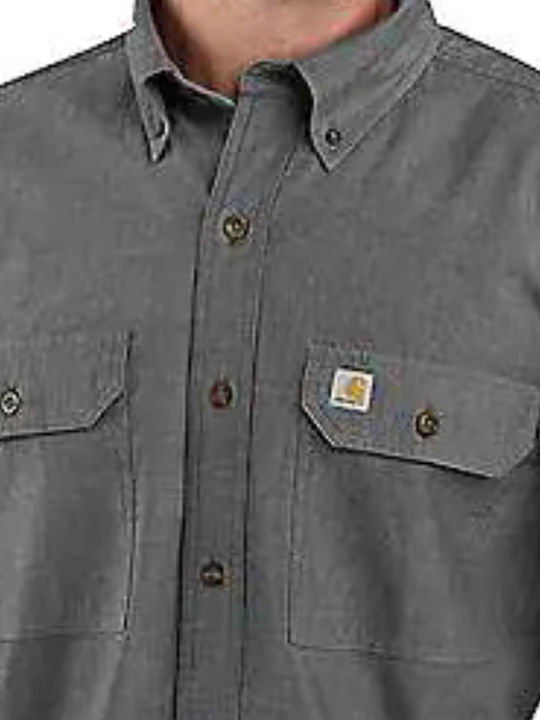 Long-sleeved Cotton Shirt Black