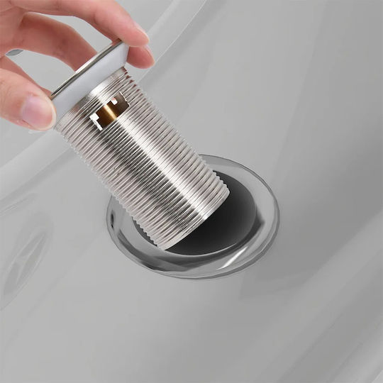 Acquanet Pop Up Cupru Supapă Chiuveta cu Preaplin Argintiu