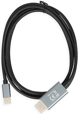 iBox Cable HDMI male - USB-C male 1.8m Μαύρο