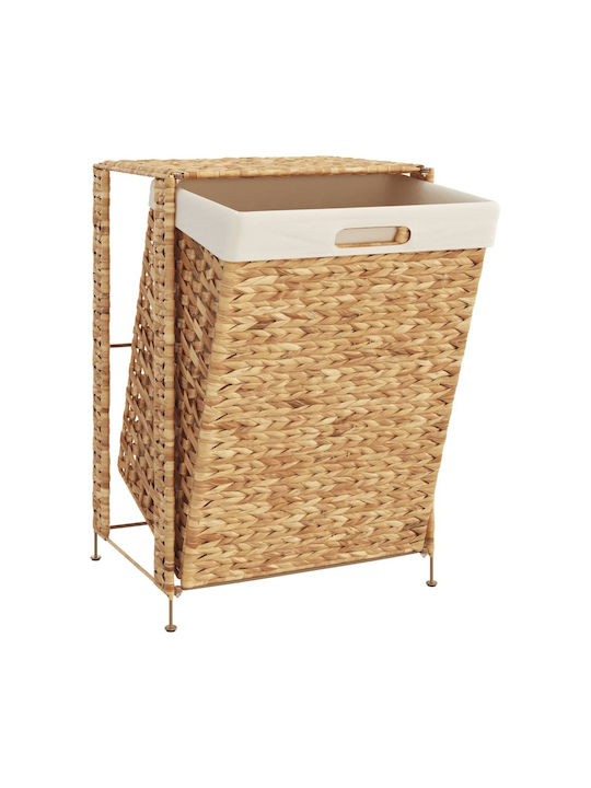 vidaXL Metallic Laundry Basket with Lid 44x34x64cm Brown