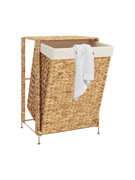 vidaXL Metallic Laundry Basket With Lid 44x34x64cm Brown
