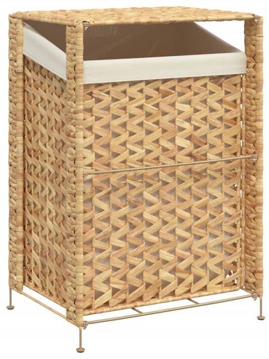 vidaXL Metallic Laundry Basket With Lid 44x34x64cm Brown