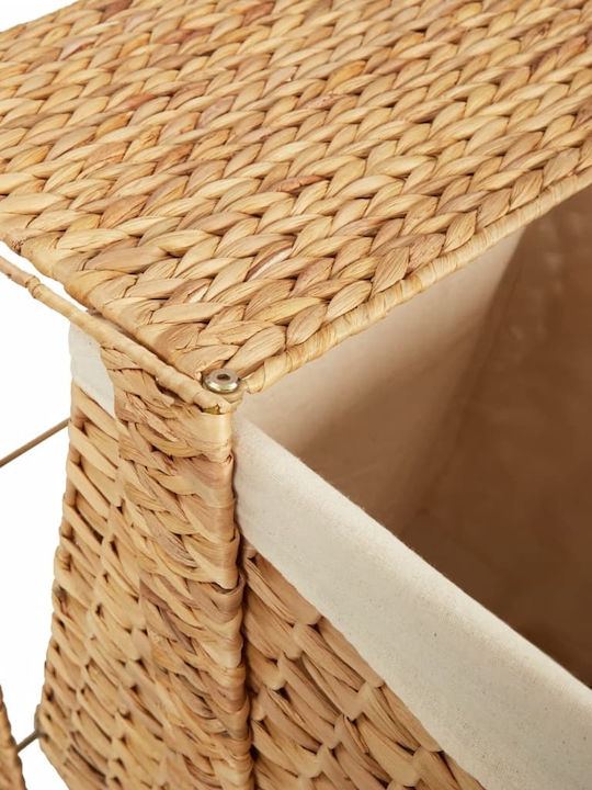 vidaXL Metallic Laundry Basket With Lid 44x34x64cm Brown