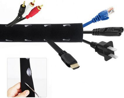 Maclean Energy Kabel-Flex-Wrap Schwarz (MCTV-672) 1Stück