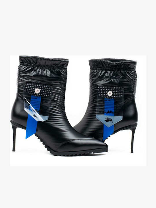 Timeloard Women's Ankle Boots with High Heel Black