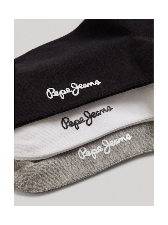 Pepe Jeans Γυναικείες Μονόχρωμες Κάλτσες Μαύρες 3Pack