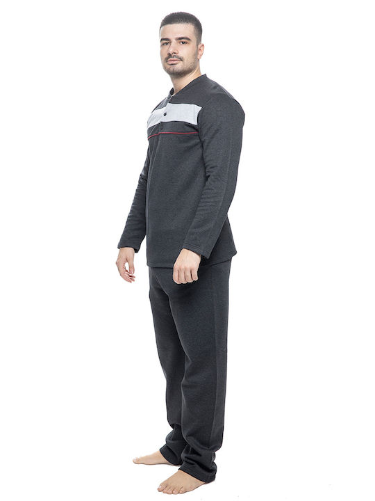 Koyote Men's Winter Cotton Pajamas Set Gray