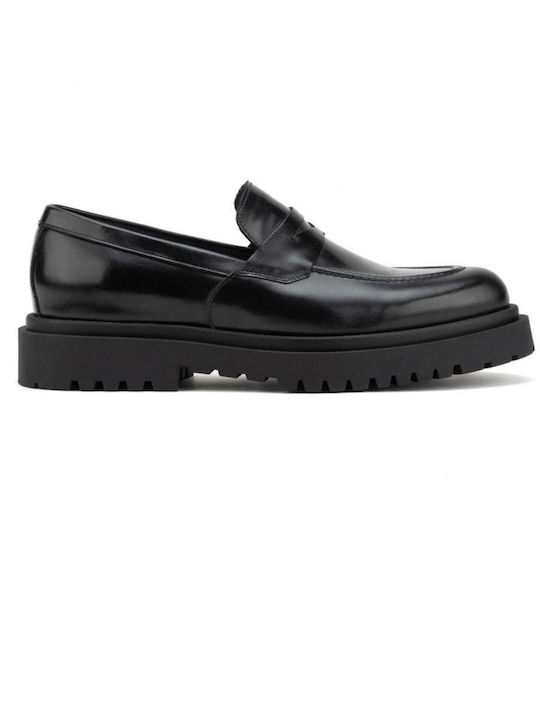 Raymont Men's Leather Loafers Black