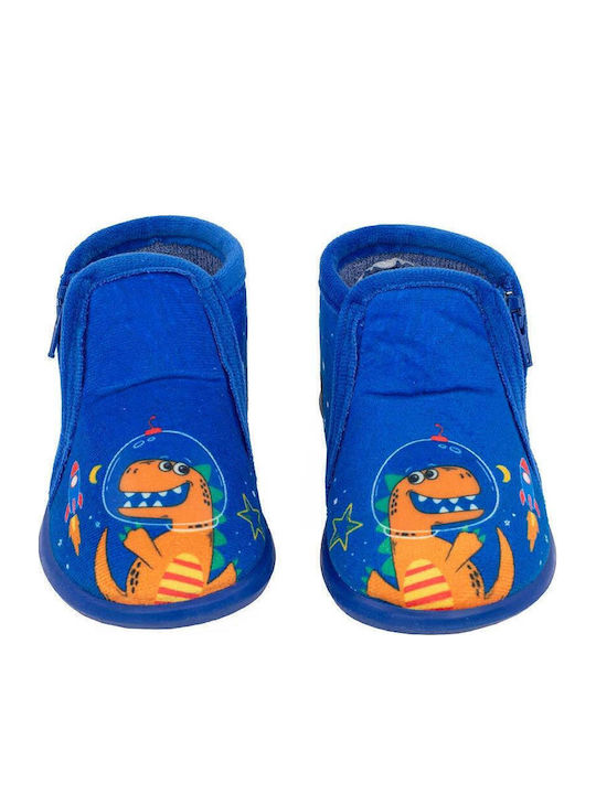 Kinderhausschuhe Stiefel Blau