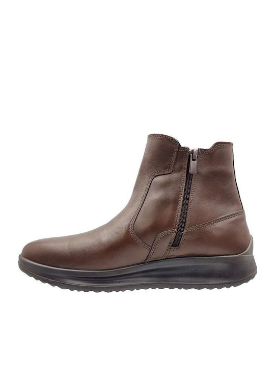 Leder Chelsea-Stiefel Braune