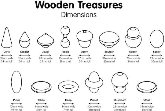 Brainstorm Treasures Joc Educațional de Cunoștințe din Lemn pentru 3+ ani Ani