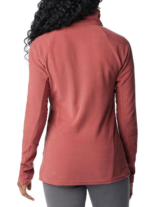 Columbia Glacial Iv 1/2 Women's Athletic Fleece Blouse Long Sleeve with Zipper Pink