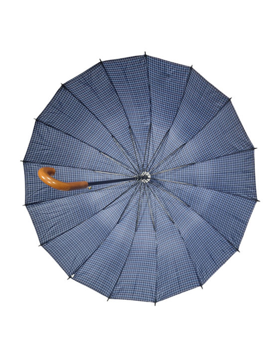 Winddicht Regenschirm mit Gehstock Braun