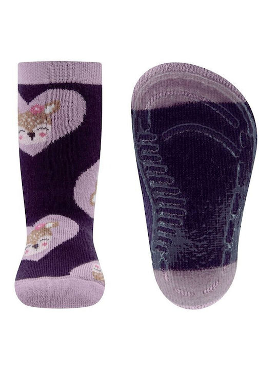 Ewers Kinderstrümpfe Hausschuh-Socken Lila