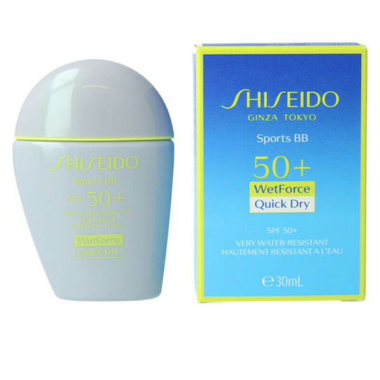 Shiseido Sports BB Quick Dry Водоустойчива Слънцезащитна Крем За Лице SPF50 С Оцветен Very Dark 30ml