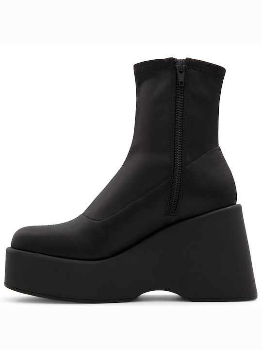 Damen Stiefeletten Mit Plattform Schwarz