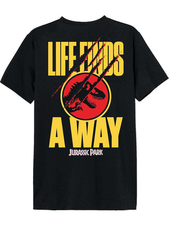 Cotton Division T-shirt Jurassic Park Μαύρο