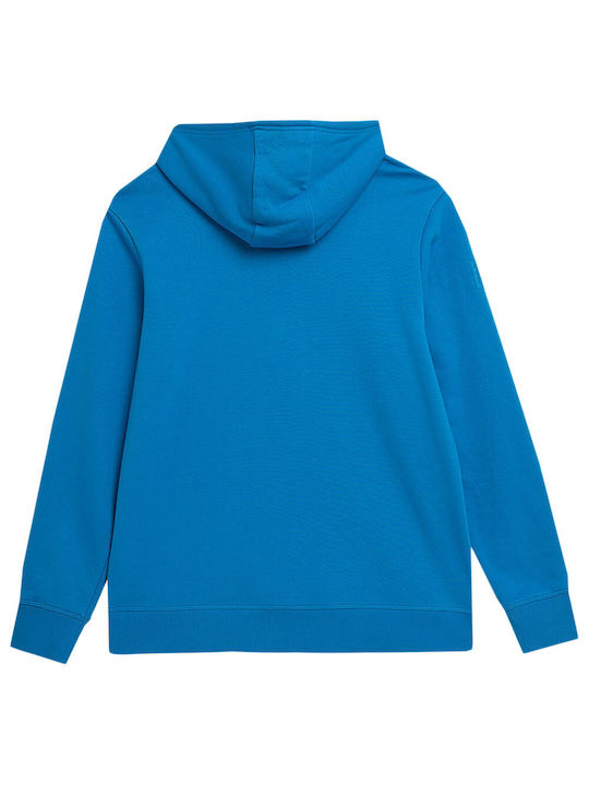 4F Herren Sweatshirt mit Kapuze Blau