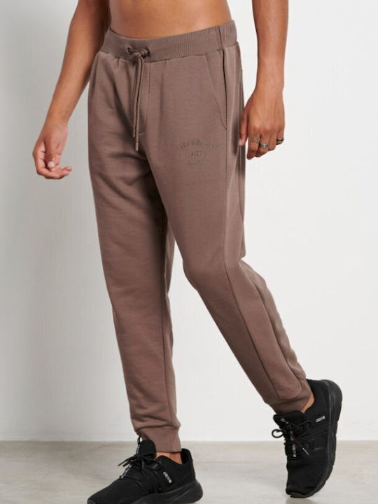 BodyTalk Men's Sweatpants with Rubber Brown