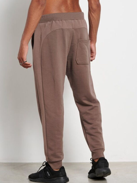 Sweatpants with Elastic Brown