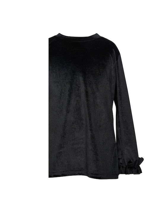 Two In A Castle Kids Blouse Long Sleeve Black