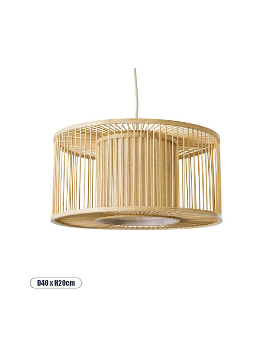 GloboStar Hibiscus Hanging Ceiling Light Beige Boho Grid with E27 Socket 40x20x20cm