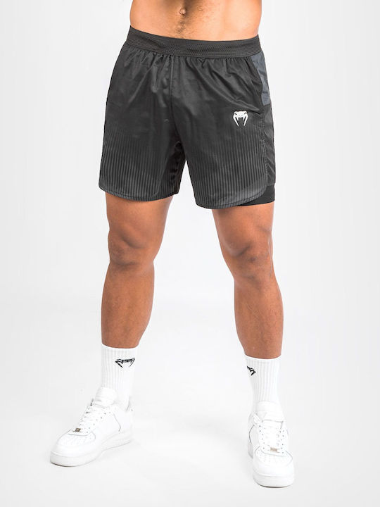 2-in-1 Sport Herren Shorts Schwarz