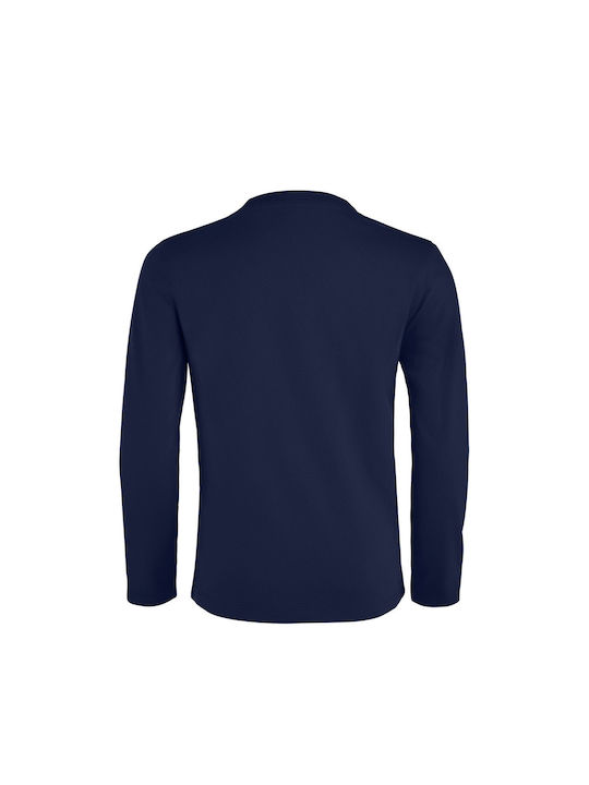 Kids Blouse Long Sleeve Navy Blue