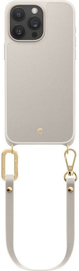 Spigen Cyrill Classic Charm Mag Coperta din spate Silicon cu curea Cremă (iPhone 15 Pro)