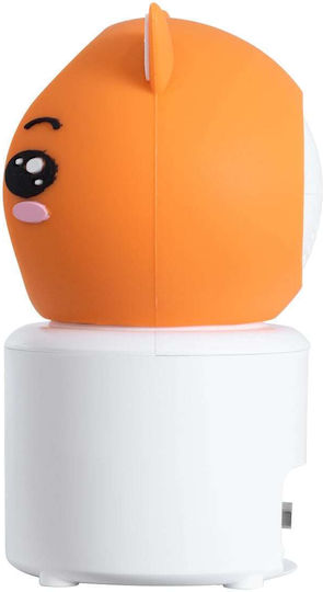 GloboStar 86081 IP Κάμερα Παρακολούθησης Wi-Fi Full HD 1080p Μπαταρίας Πορτοκαλί