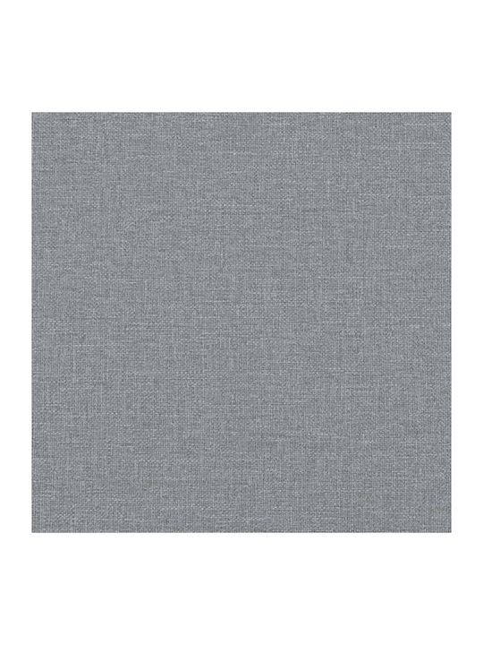 Sofa Bed Single Upholstered with Fabric Gray with Slats for Mattress 100x200cm