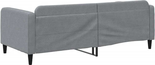 Sofa Bett Einzelbett Mit Stoff bezogen Gray mit Latten für Matratze 90x190cm