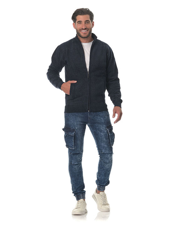 G Secret Men's Cardigan Navy Blue