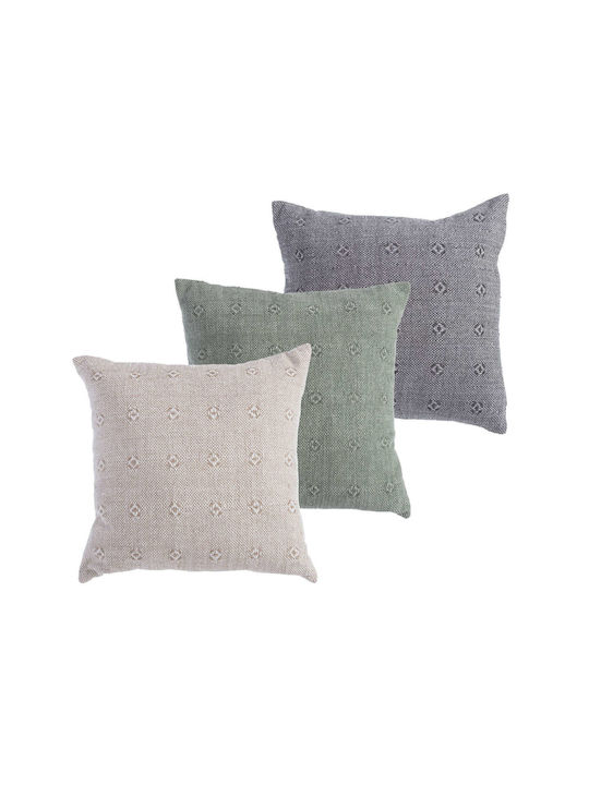 Nef-Nef Homeware Sofa Cushion Devine from 100% Cotton Green 42x42cm.