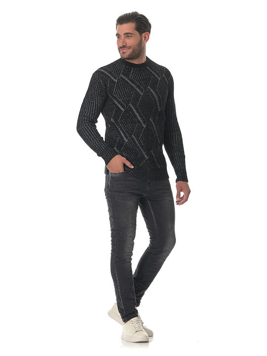 G Secret Men's Long Sleeve Sweater Black