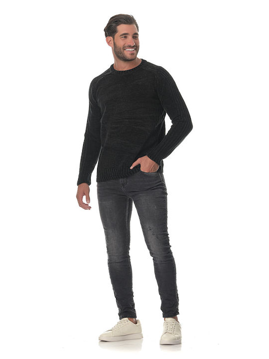 G Secret Men's Long Sleeve Sweater Black