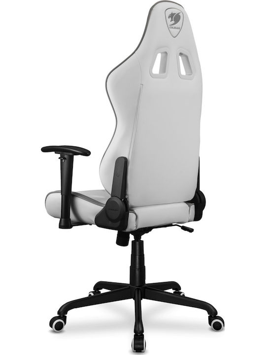 Cougar Armor Elite Artificial Leather Gaming Chair with Adjustable Arms White