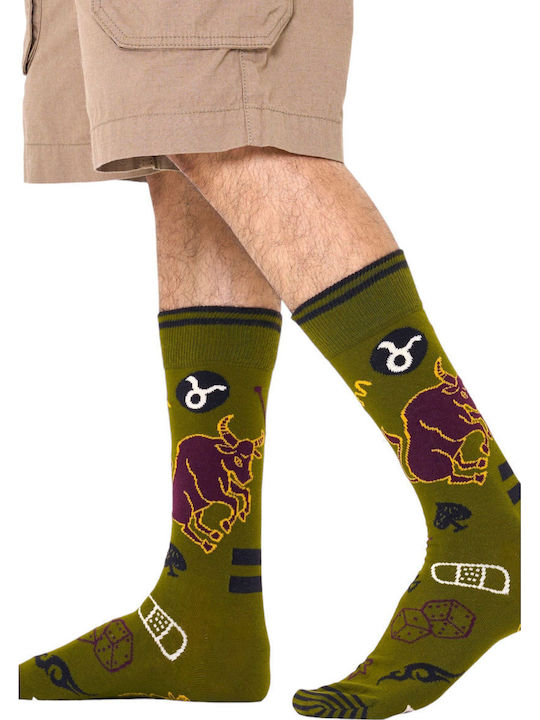 Happy Socks Patterned Socks Olive
