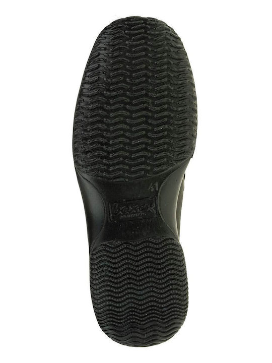 Leather Black Men's Boots with Zipper