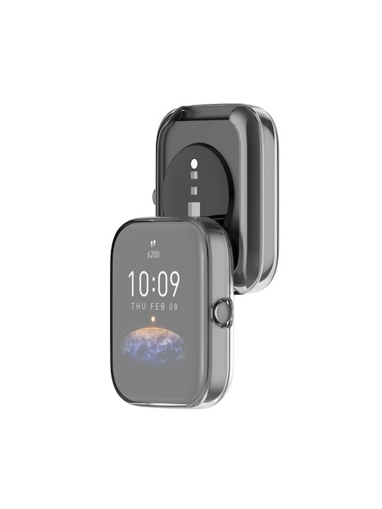 Full Coverage Θήκη Σιλικόνης σε Διάφανο χρώμα για το Amazfit Bip 3 / Bip 3 Pro