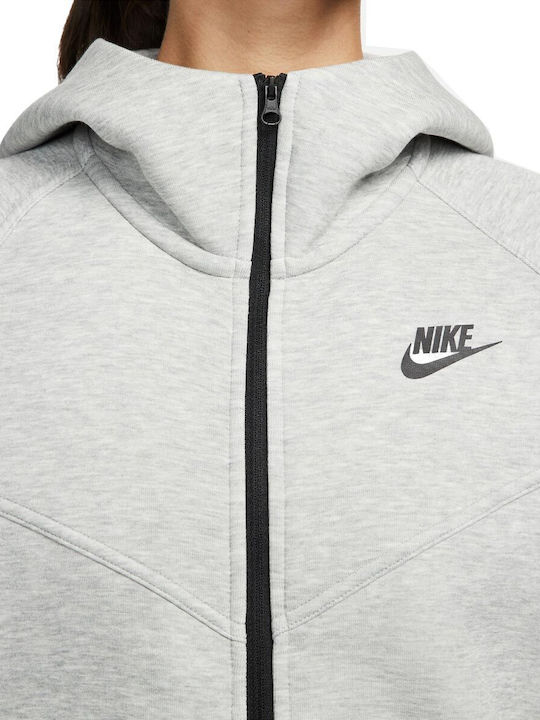 Women's Sweatshirt Jacket Hooded Gray