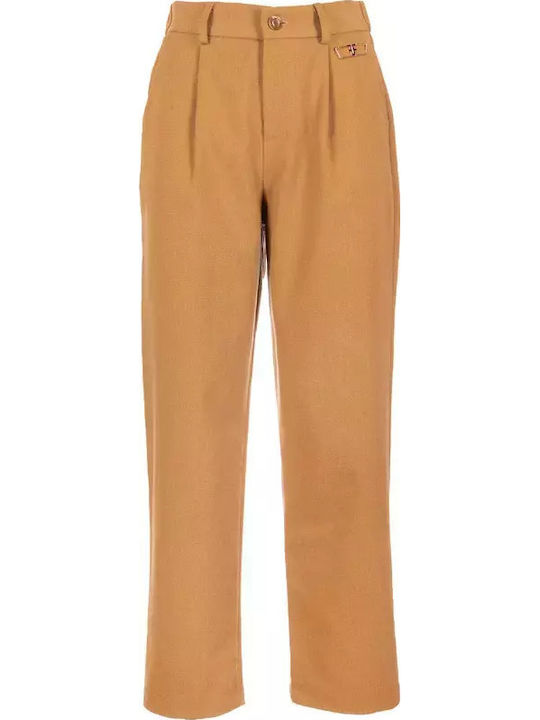 Damen Stoff Hose Braun