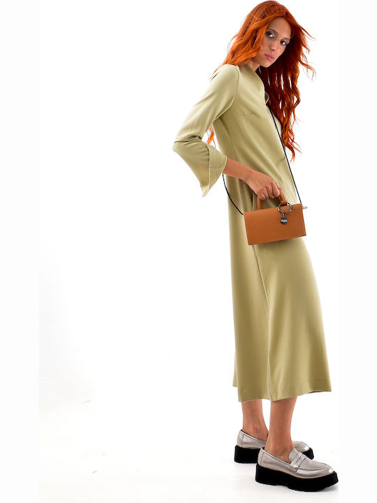 Dama Tesatura Pantaloni cu Croială Largă Verde