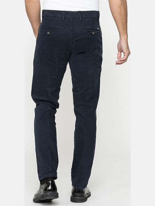 Trousers Chino Elastic in Regular Fit Navy Blue