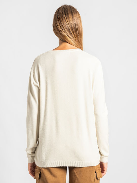 InShoes Women's Long Sleeve Sweater Beige
